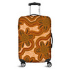 Australia Aboriginal Luggage Cover - Aboriginal Art Background Connection Concept Luggage Cover