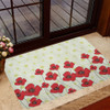 Australia Aboriginal Doormat - Poppy Flowers Background In Aboriginal Dot Art Style Doormat