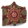 Australia Aboriginal Hooded Blanket - Brown Aboriginal Style Dot Painting Hooded Blanket