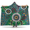 Australia Aboriginal Hooded Blanket - A Dot Painting In The Style Of Indigenous Australian Art Hooded Blanket
