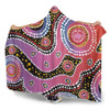 Australia Aboriginal Hooded Blanket - Aboriginal Background Featuring Dot Design Hooded Blanket