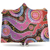 Australia Aboriginal Hooded Blanket - Aboriginal Background Featuring Dot Design Hooded Blanket