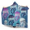 Australia Aboriginal Hooded Blanket - Aboriginal Art Painting With Jellyfish Hooded Blanket