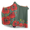 Australia Aboriginal Hooded Blanket - Aboriginal Style Australian Poppy Flower Background Hooded Blanket