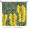 Australia Aboriginal Shower Curtain - Yellow Bottle Brush Flora In Aboriginal Painting Shower Curtain