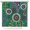 Australia Aboriginal Shower Curtain - A Dot Painting In The Style Of Indigenous Australian Art Shower Curtain