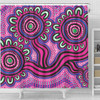 Australia Aboriginal Shower Curtain - Dot Patterns From Indigenous Australian Culture Shower Curtain
