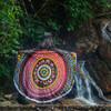 Australia Aboriginal Beach Blanket - Aboriginal Showcasing Dot Art Design Beach Blanket