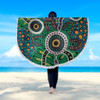 Australia Aboriginal Beach Blanket - A Dot Painting In The Style Of Indigenous Australian Art Beach Blanket