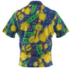 Australia Aboriginal Hawaiian Shirt - Australian Yellow Wattle Flower Artwork Hawaiian Shirt