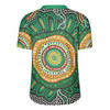 Australia Aboriginal Rugby Jersey - Green Aboriginal Style Dot Painting Rugby Jersey
