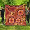 Australia Aboriginal Quilt - Connection Concept Dot Aboriginal Colorful Painting Quilt