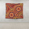 Australia Aboriginal Tapestry - Connection Concept Dot Aboriginal Colorful Painting Tapestry