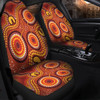 Australia Aboriginal Car Seat Cover - Connection Concept Dot Aboriginal Colorful Painting Car Seat Cover