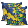 Australia Aboriginal Pillow Cases - Australian Yellow Wattle Flower Artwork Pillow Cases