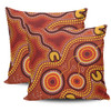 Australia Aboriginal Pillow Cases - Connection Concept Dot Aboriginal Colorful Painting Pillow Cases