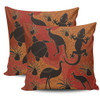 Australia Aboriginal Pillow Cases - Aboriginal Dot Art With Animals Pillow Cases