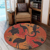 Australia Aboriginal Round Rug - Aboriginal Dot Art With Animals Round Rug