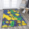 Australia Aboriginal Area Rug - Australian Yellow Wattle Flower Artwork Area Rug