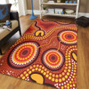 Australia Aboriginal Area Rug - Connection Concept Dot Aboriginal Colorful Painting Area Rug