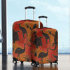 Australia Aboriginal Luggage Cover - Aboriginal Dot Art With Animals Luggage Cover