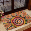 Australia Aboriginal Doormat - Beautiful Dotted Leaves Aboriginal Art Background Doormat