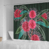 Australia Aboriginal Shower Curtain - Australian Hakea Flowers Painting In Aboriginal Style Shower Curtain