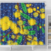 Australia Aboriginal Shower Curtain - Australian Yellow Wattle Flower Artwork Shower Curtain