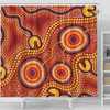 Australia Aboriginal Shower Curtain - Connection Concept Dot Aboriginal Colorful Painting Shower Curtain