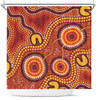 Australia Aboriginal Shower Curtain - Connection Concept Dot Aboriginal Colorful Painting Shower Curtain