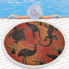 Australia Aboriginal Beach Blanket - Aboriginal Dot Art With Animals Beach Blanket