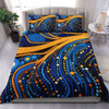 Australia Dreaming Aboriginal Bedding Set - Aboriginal Indigenous Culture Dot Painting Art Inspired Bedding Set