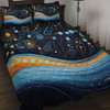 Australia Dreaming Aboriginal Quilt Bed Set - Aboriginal Culture Indigenous Dot Painting Art Inspired Quilt Bed Set