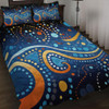 Australia Dreaming Aboriginal Quilt Bed Set - Aboriginal Culture Indigenous Dot Painting Color Inspired Quilt Bed Set
