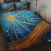 Australia Dreaming Aboriginal Quilt Bed Set - Aboriginal Culture Indigenous Dot Painting Inspired Quilt Bed Set