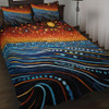 Australia Dreaming Aboriginal Quilt Bed Set - Aboriginal Culture Indigenous Dreaming Dot Painting Art Inspired Quilt Bed Set