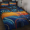 Australia Dreaming Aboriginal Quilt Bed Set - Colorful Aboriginal With Indigenous Patterns Inspired Quilt Bed Set