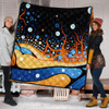Australia Dreaming Aboriginal Quilt - Aboriginal Art Indigenous Dot Painting Inspired Quilt