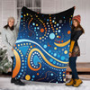 Australia Dreaming Aboriginal Blanket - Aboriginal Culture Indigenous Dot Painting Color Inspired Blanket