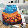 Australia Dreaming Aboriginal Blanket - Aboriginal Culture Indigenous River Dot Painting Art Inspired Blanket