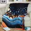 Australia Dreaming Aboriginal Blanket - Aboriginal Culture Indigenous Trees Dot Painting Art Inspired Blanket