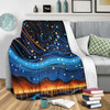 Australia Dreaming Aboriginal Blanket - Aboriginal Dreaming Dot Painting Art Color Inspired Blanket