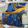 Australia Dreaming Aboriginal Blanket - Aboriginal Indigenous Culture Dot Painting Art Inspired Blanket