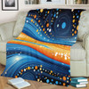 Australia Dreaming Aboriginal Blanket - Aboriginal Indigenous Dot Painting Dream Art Inspired Blanket