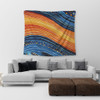 Australia Dreaming Aboriginal Tapestry - Aboriginal Culture Rive In Dot Painting Inspired Tapestry