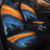 Australia Dreaming Aboriginal Car Seat Cover - Aboriginal Culture Rive In Dot Painting Inspired Car Seat Cover