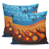 Australia Dreaming Aboriginal Pillow Cases - Aboriginal Culture Indigenous River Dot Painting Art Inspired Pillow Cases