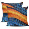 Australia Dreaming Aboriginal Pillow Cases - Aboriginal Culture Rive In Dot Painting Inspired Pillow Cases