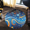 Australia Dreaming Aboriginal Round Rug - Aboriginal Culture Indigenous Dot Painting Color Inspired Round Rug Australia Dreaming Aboriginal Round Rug - Aboriginal Culture Indigenous Dot Painting Color Inspired Round Rug
