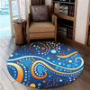 Australia Dreaming Aboriginal Round Rug - Aboriginal Culture Indigenous Dot Painting Color Inspired Round Rug Australia Dreaming Aboriginal Round Rug - Aboriginal Culture Indigenous Dot Painting Color Inspired Round Rug